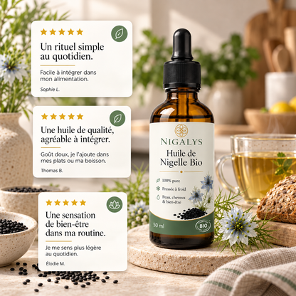 Huile de Nigelle Bio – Confort Digestif